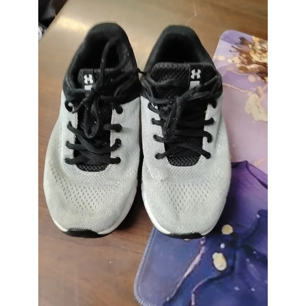 Under Armour Womens Micro‎ G Pursuit 3000101-103 Gray Black Running Shoes Size 5